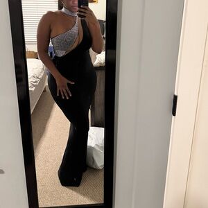 Gala silver and Black Gown